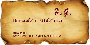 Hrncsár Glória névjegykártya